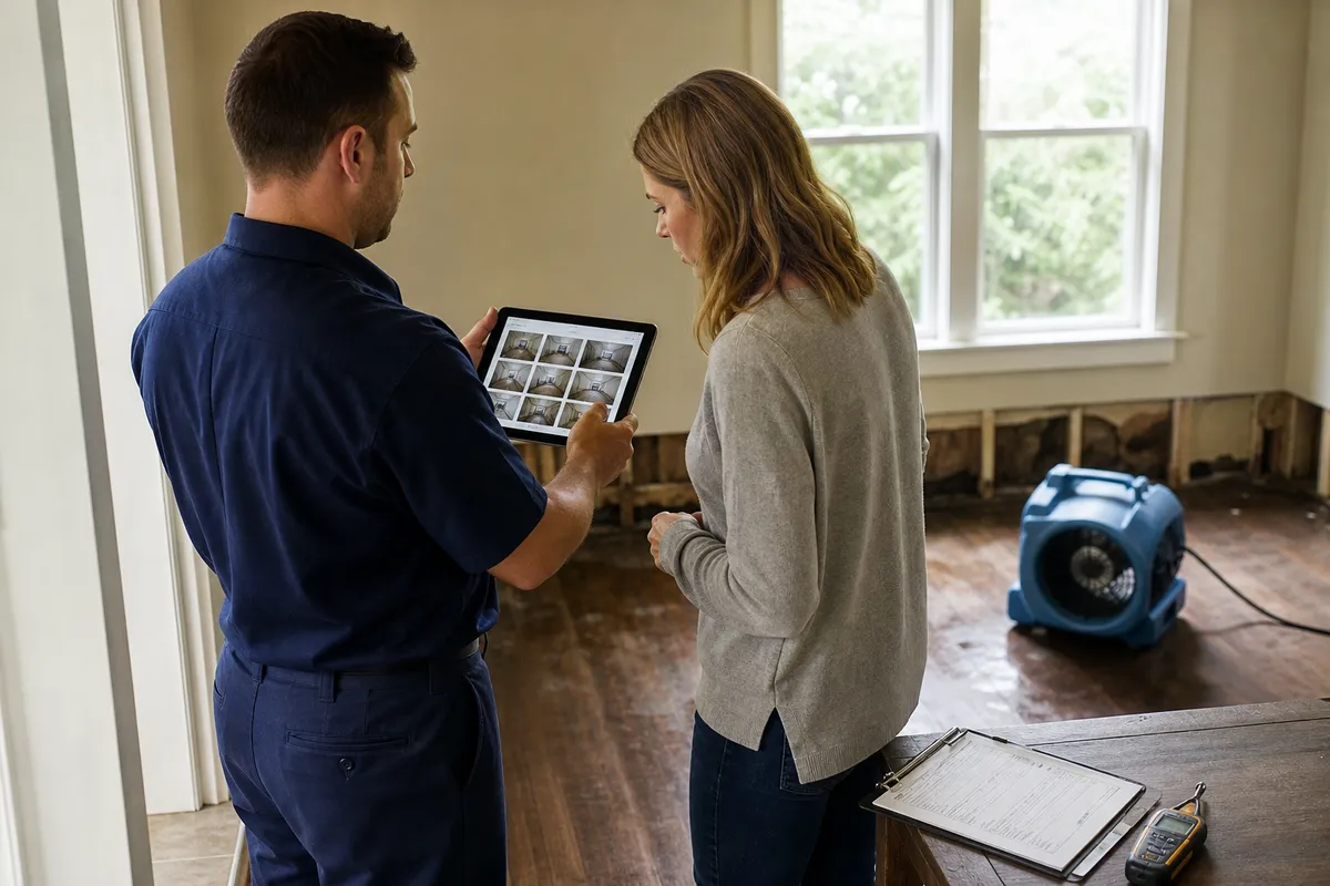 Insurance claim documentation for Poway property restoration